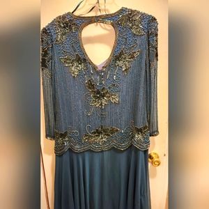 Sequins green dressing dress